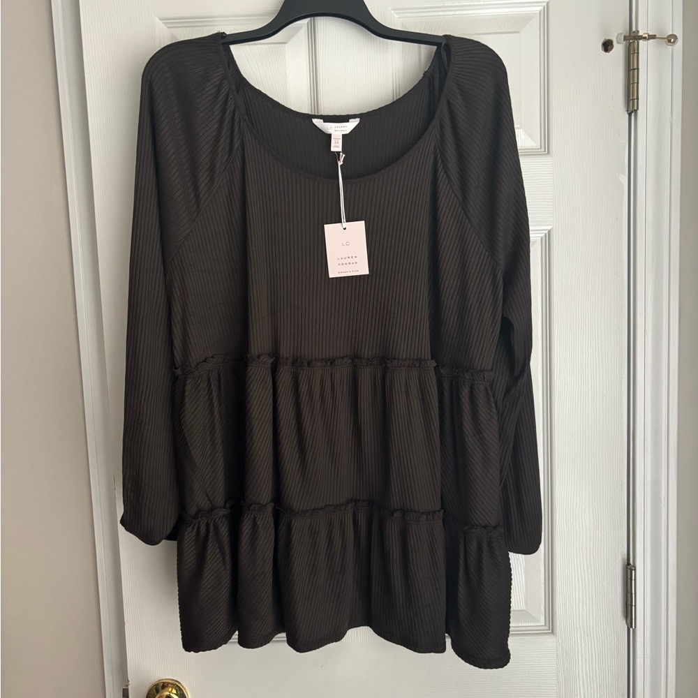 LC Lauren Conrad Black Long Sleeve Tunic